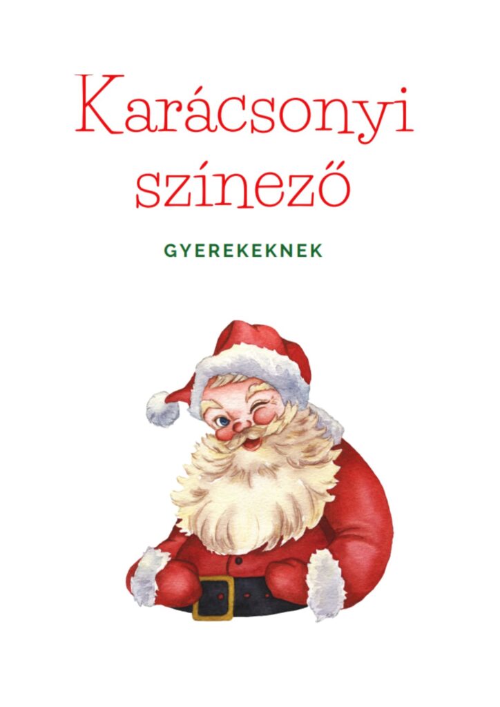 karácsonyi színező gyerekeknek