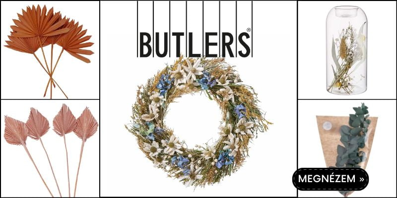 szárított virágok a Butlerstől