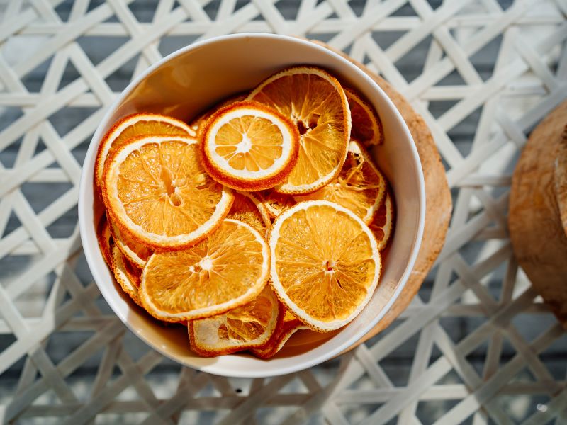 szárított narancsszeletek
