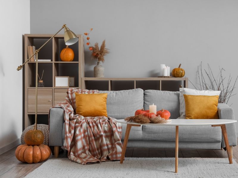őszi dekoráció a nappaliba